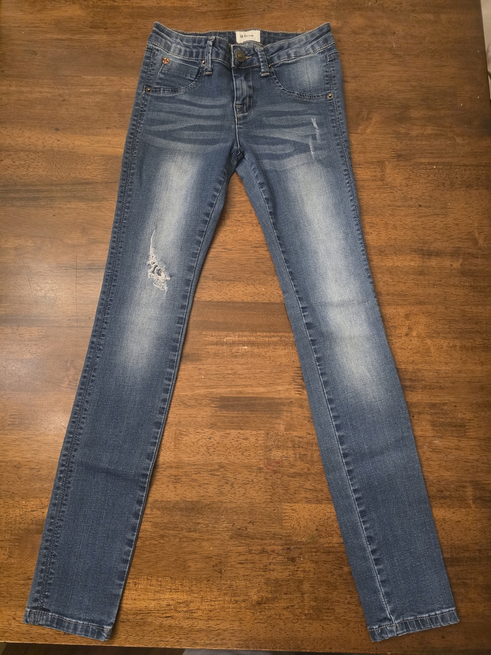 Hudson Jeans Blue Distressed Skinny Jeans Girls 12